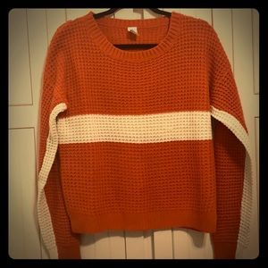 Orange and Cream Sweater NWOT
